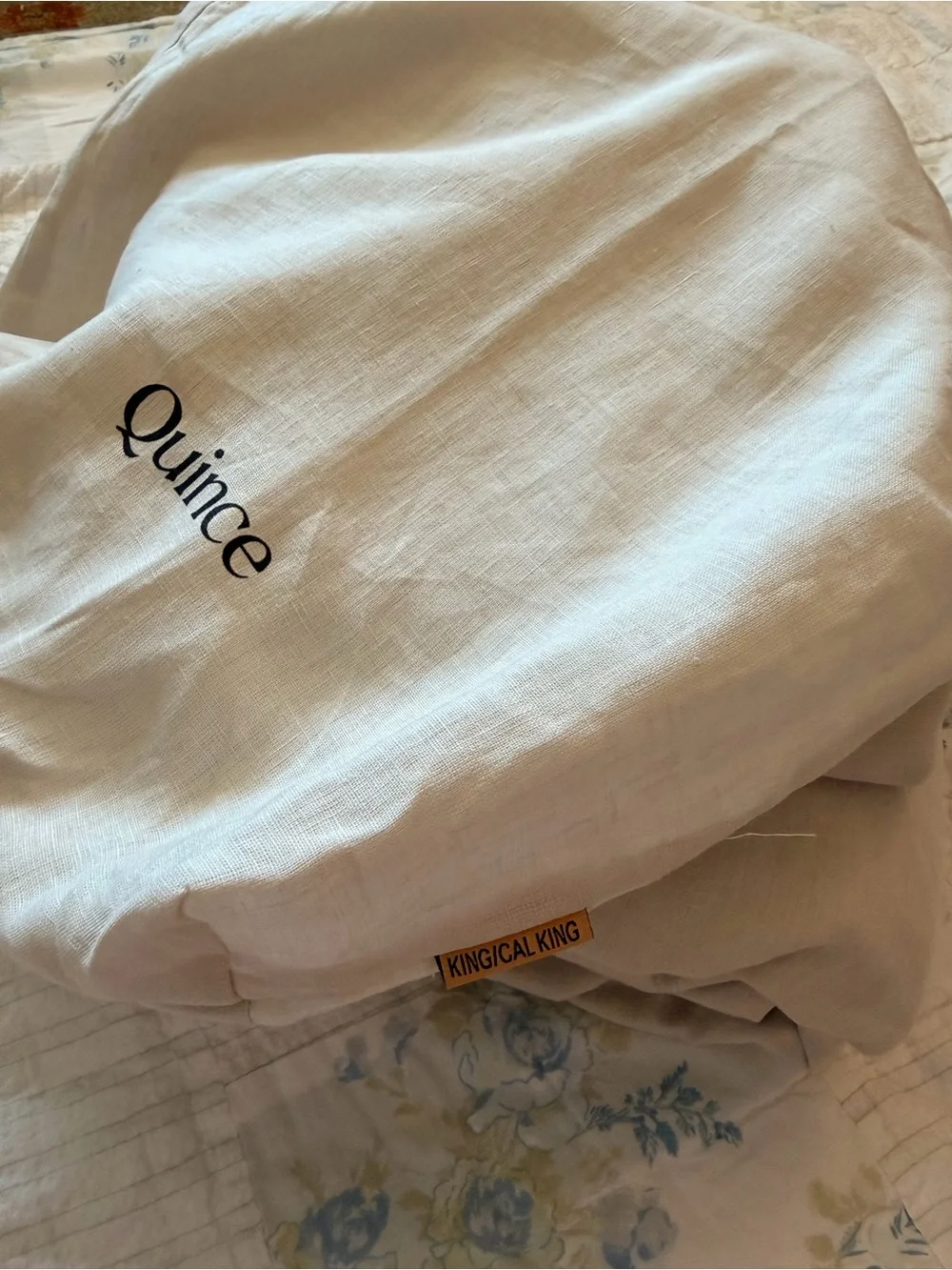 Quince King European Linen Duvet Cover Set Sand